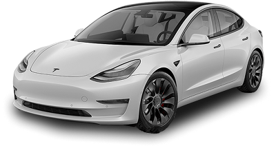 White Tesla Model 3 with Tier One high-performance carbon tint specs listed below.