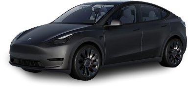 Tesla Model Y wrapped in matte paint protection film for a modern satin finish.